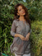 Rijuta in HOK Chikankari Short Tunic for Women -Grey