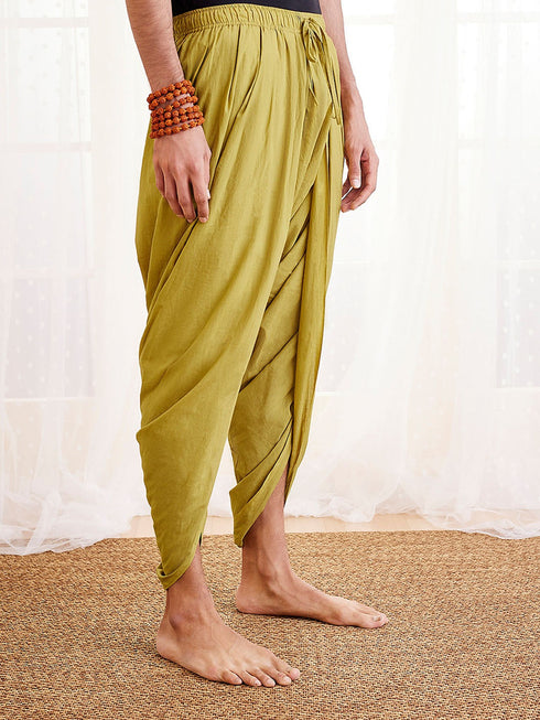 Men's Mustard Cotton Dhoti