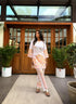 Aditi in Printkari Poly Muslin Co-ord set in Orange
