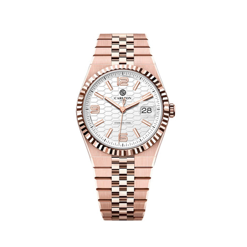 Carlton London Men Rover White Analog Watch CL-ROVER-RGWHT