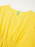 Plus Size Yellow Cotton Solid A-line Dress