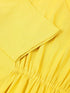 Plus Size Yellow Cotton Solid A-line Dress
