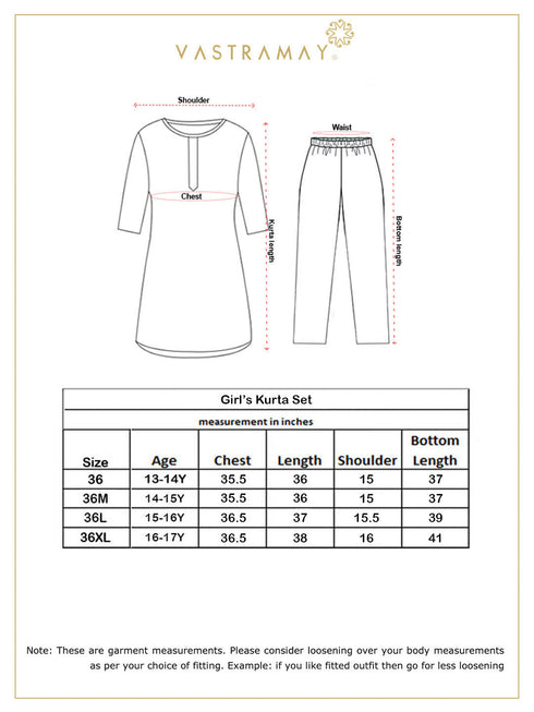 Girl's' Mint Green Viscose Kurta And Straight Pant Set