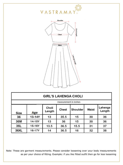 Girl's Printed Skirt And Ruffle Crop Top Set