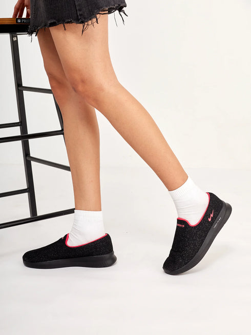 ZOE PLUS Black Women's Walking Shoes
