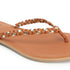 Women's Braided Detail Open Toe Flats