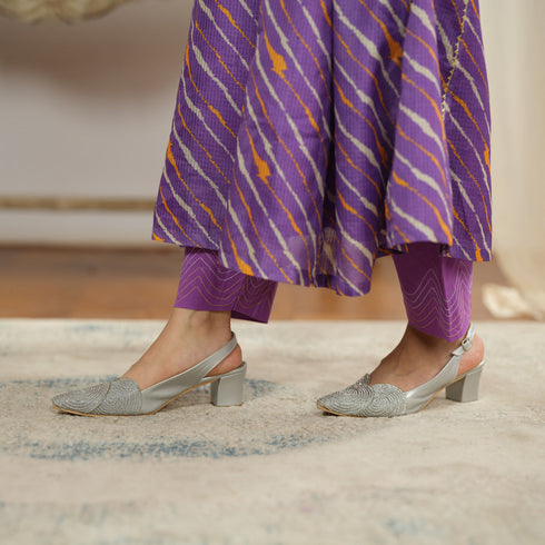 Zohra Embellished Slingback Heels