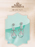 925 Sterling Silver Rhodium Plated CZ Jhumka Earrings