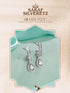 925 Sterling Silver Rhodium Plated Tear Drop Stud Earrings