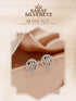 925 Sterling Silver Rhodium Plated Circular Studds Earrings