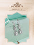 925 Sterling Silver Rhodium Plated Drop Dangler Bali Hoop Earrings