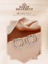 925 Sterling Silver Rhodium Plated Entwined Circles Stud Earrings
