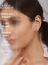 925 Sterling Silver Rhodium Plated Halo Solitaire Studds Earrings