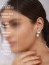 925 Sterling Silver Cubic Zirconia Circular Pearl Drop Earrings