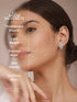 925 Sterling Silver CZ Floral Bali Studds Earrings