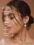 925 Sterling Silver Rhodium Plated Square Drop Bali Hoop Earrings