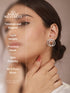 925 Sterling Silver Rhodium Plated Entwined Circles Stud Earrings