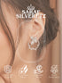 925 Sterling Silver Butterfly Circular Studds Earrings