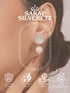 925 Sterling Silver Cubic Zirconia Circular Pearl Drop Earrings