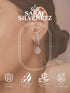 925 Sterling Silver Rhodium Plated Tear Drop Stud Earrings