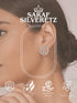 925 Sterling Silver Cubic Zirconia Concentric Circle Studds Earring