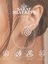 925 Sterling Silver Rhodium Plated Circular Studds Earrings