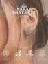 925 Sterling Silver Rhodium Plated CZ Studded Geometric Studds Earrings
