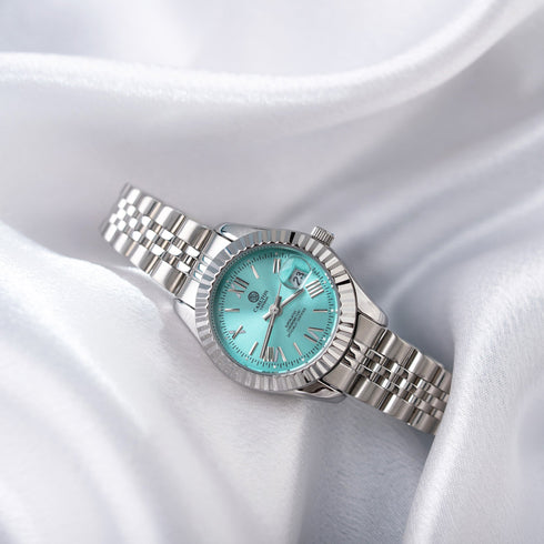 Harper: Mini Blue Stainless Steel Women Analog Watch CLRLW-005