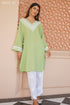 Tarini in Rayon Chikankari Medium Kurta In Pista Green