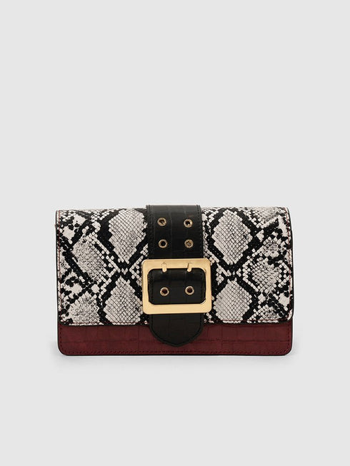 Adrianne Metal Buckle Crossbody Bag