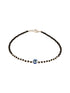 925 Sterling Silver Black Crystals & Evil Eye Charms Nazar Delicate Payal Anklet