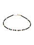 925 Sterling Silver Sparkling Blue & Black Beads Evil Eye Anklet Payal