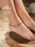 925 Sterling Silver Sparkling Blue & Black Beads Evil Eye Anklet Payal