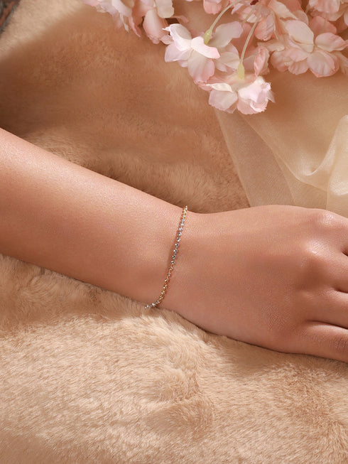 925 Sterling Rhodium Plated Designer Italian Finish wraparound Adjustable Bracelet