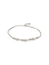 925 Sterling Silver Zircon Studded Floral Minimal Wraparound Adjustable Bracelet