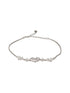 925 Sterling Silver Zircon Studded Heart Shaped Tennis Minimal Wraparound Bracelet