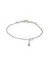 925 Sterling Silver Zircon Studded Heart Shaped Tennis Minimal Wraparound Bracelet