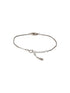 925 Sterling Silver Blue Zircon Studded Evil Eye Minimal Wraparound Adjustable Bracelet
