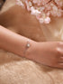 925 Sterling Silver Zircon & Pearl Embellished Floral Layered Wraparound AdjustableBracelet