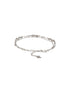 925 Sterling Silver Zircon Studded Bow Multilayered Minimal Wraparound Adjustable Bracelet
