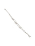925 Sterling Silver Zircon Studded Bow Multilayered Minimal Wraparound Adjustable Bracelet