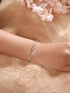 925 Sterling Silver Zircon Studded Bow Multilayered Minimal Wraparound Adjustable Bracelet