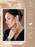 Silver Plated AD Studded Geometric Link Pearl Charm Dangling Earrings