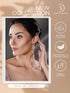 Rose Gold Plated Ruby Red AD Studded Luxe Drop Earrings