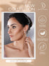 Rose Gold Plated Zircon Studded Classic Minimal Geometric Drop Earrings