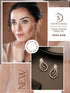 Rose Gold Plated AD Studded Pear Shaped Drop Earrings