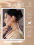 Gold Plated 3 Layered Pearls Matil Champaswaralu Temple Ear Chain Earrings