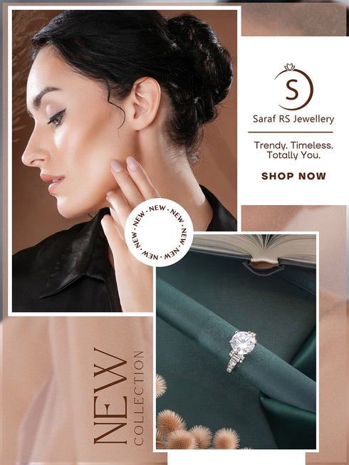Silver Toned Cubic Zircon Studded Engagement Cocktail Adjustable Finger Ring