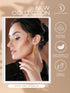 Gold-Toned Yellow Crystal Teardrop Dangler Earrings