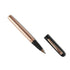 Carlton London Rose Gold Plated Metal Pen With Gloss Black Cap
